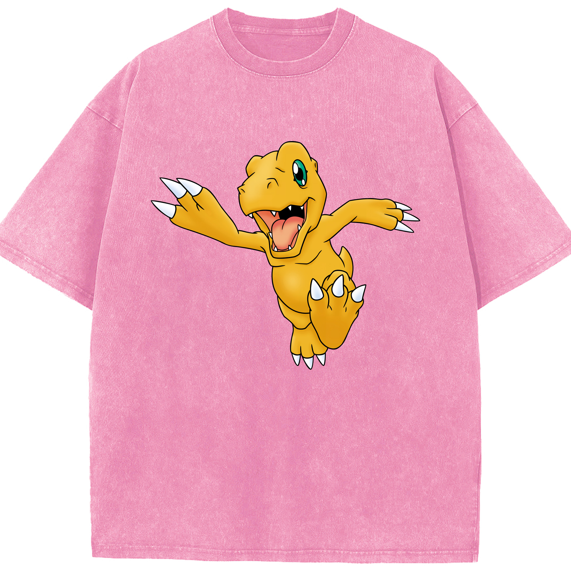 （画像用） Digimon デジタルモンスター/デジモン 綿100% ヴィンテージ風 半袖Tシャツ（フロントプリント）